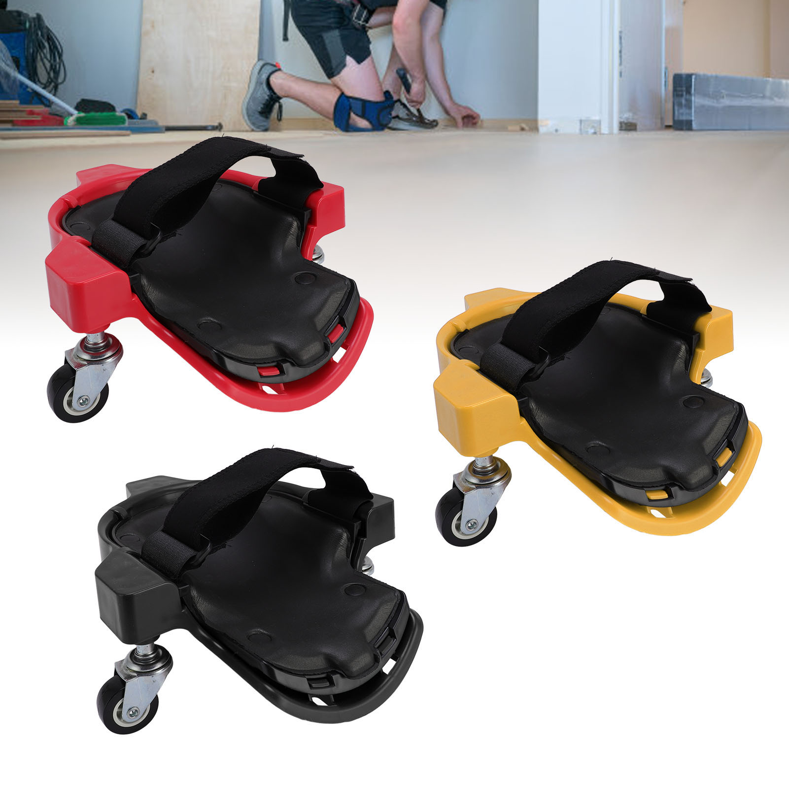 1Pair Knee Creepers with Caste - Garage Creeper Roller recension och pris